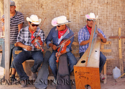 Indigenous musicians in El Júpare, Sonora, Mexico