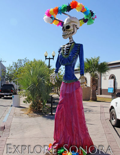 Large catrina at the Festival de la Calaca in Guaymas, Sonora
