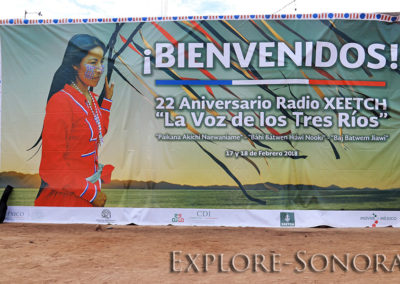 The 22nd anniversary of indigenous radio station XEETCH in Etchojoa, Sonora