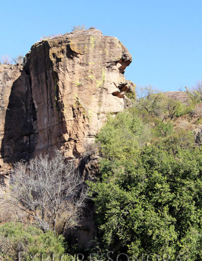 The "Cara de Indio" (Indian Face) rock formation near the Northern Sonora town of Cucurpe, Sonora, Mexico