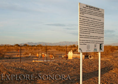 Ruins of Kino Mission San Valentin del Bizani near Caborca, Sonora, Mexico