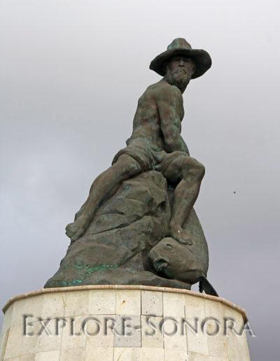 El Pescador - the Fisherman - statue in Guaymas, Sonora, Mexico