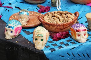 Dia de Muertos altar elements - sugar skulls