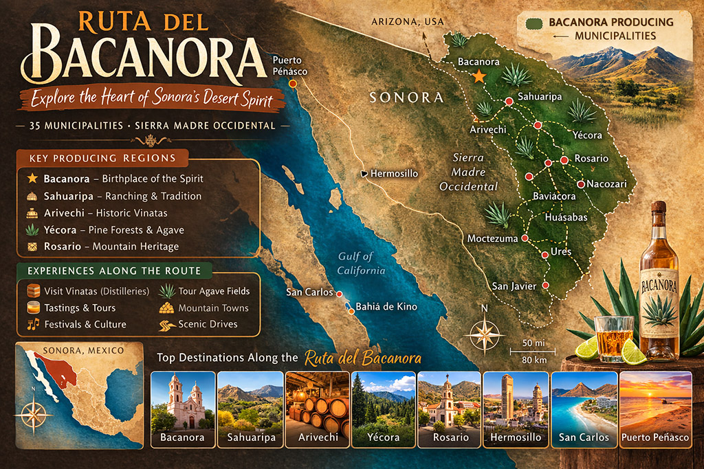 Ruta del Bacanora Map